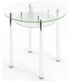 Glass dining table D-12-3 with tempered glass and chrome legs order